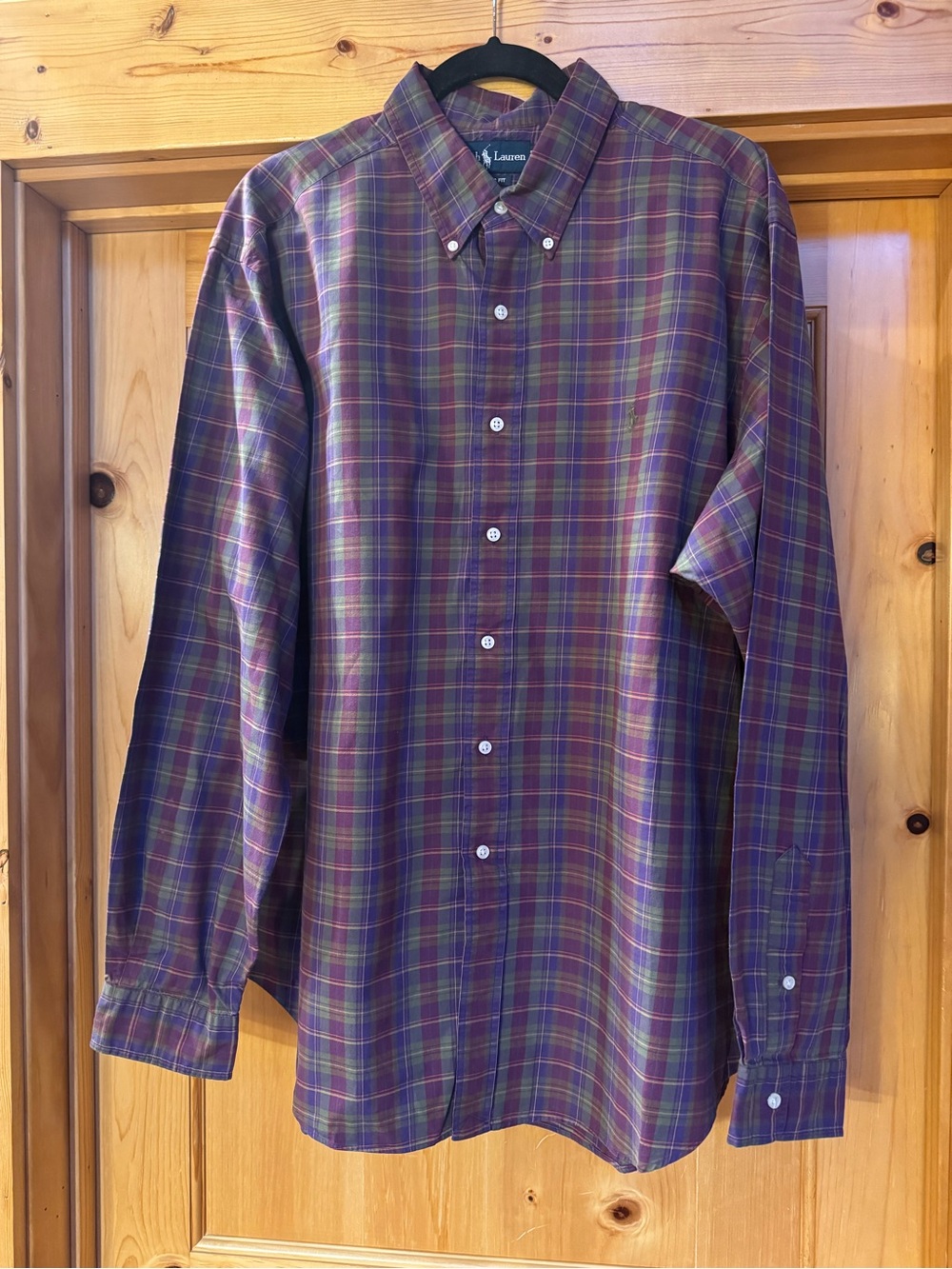 Ralph Lauren Purple Plaid Button-Down Shirt